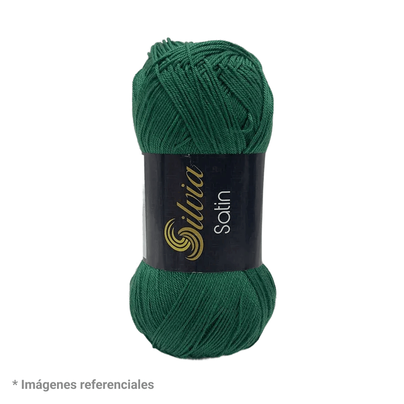 Silvia Satin Hilo color Verde navidad Cod. 7014