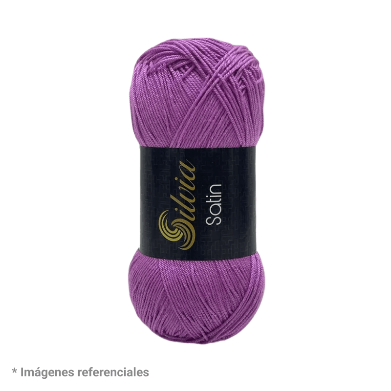 Silvia Satin Hilo color Lila oscuro Cod. 3001