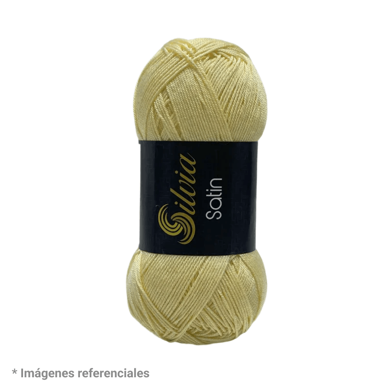 Silvia Satin Hilo color Amarillo claro Cod. 2004